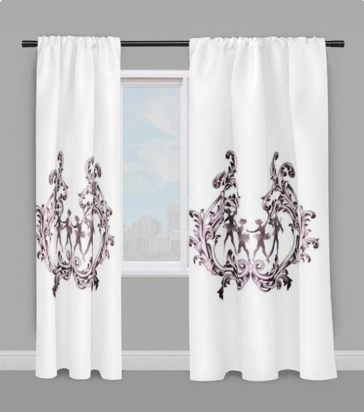 Tissu Baroque au mètre rideau motif silhouette danseuse couette Fabric Ballerina meter