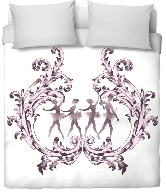 Tissu Baroque au mètre rideau motif silhouette danseuse couette Fabric Ballerina meter