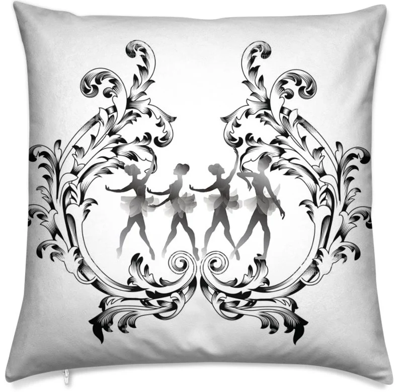 Tissu Baroque au mètre rideau motif danseuse étoile Klassisk ballerina trykt stof gardin