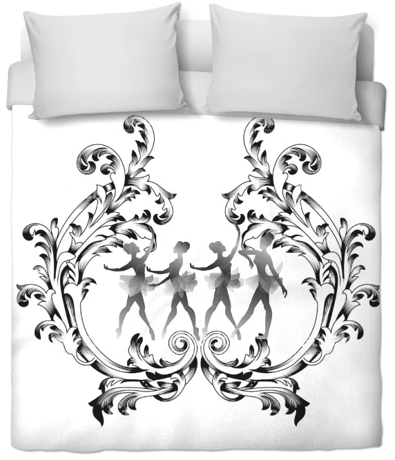 Tissu Baroque au mètre rideau motif danseuse étoile Klassisk ballerina trykt stof gardin