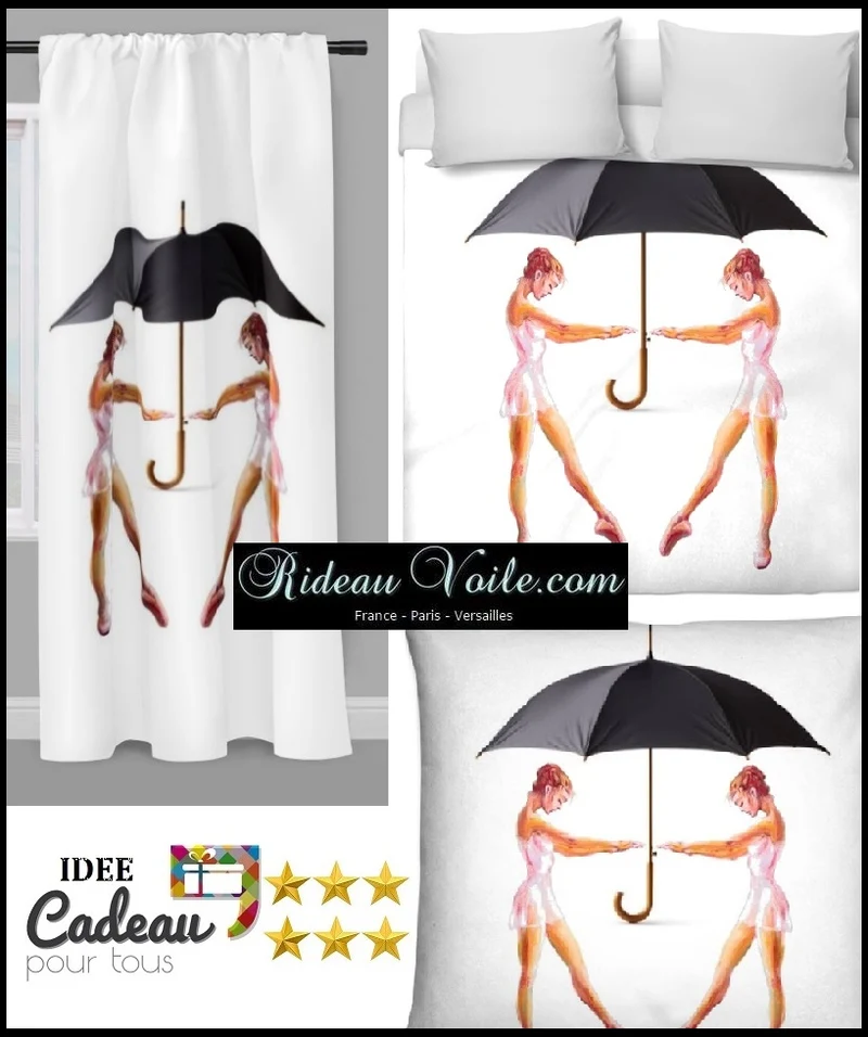 Tissu au mètre rideau motif danseuse étoile couette coussin sur mesure