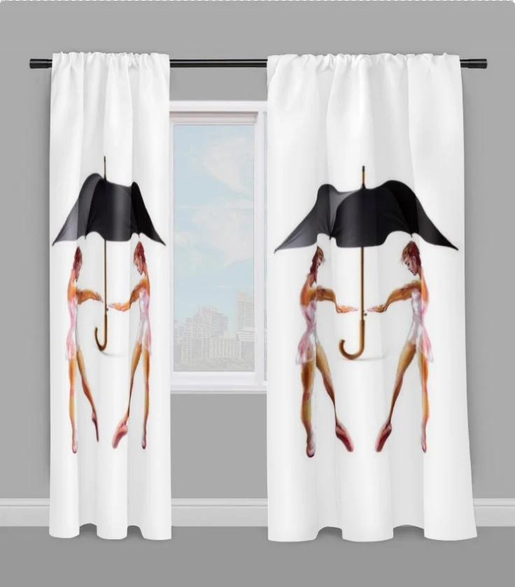 Tissu au mètre rideau motif danseuse étoile couette coussin sur mesure