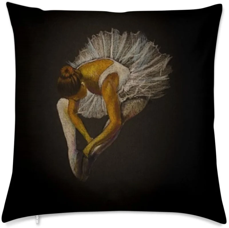 Tissu au mètre rideau couette coussin motif danseuse étoile tutu tulle blanc rétro