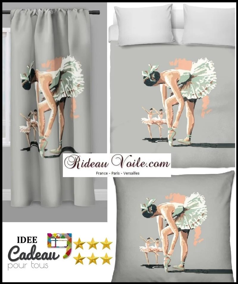 Tissu ameublement mètre rideau couette motif Danseuse étoile Fabric Ballerina pattern