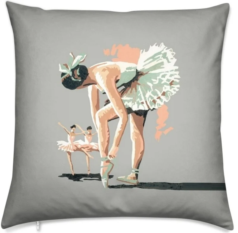 Tissu ameublement mètre rideau couette motif Danseuse étoile Fabric Ballerina pattern