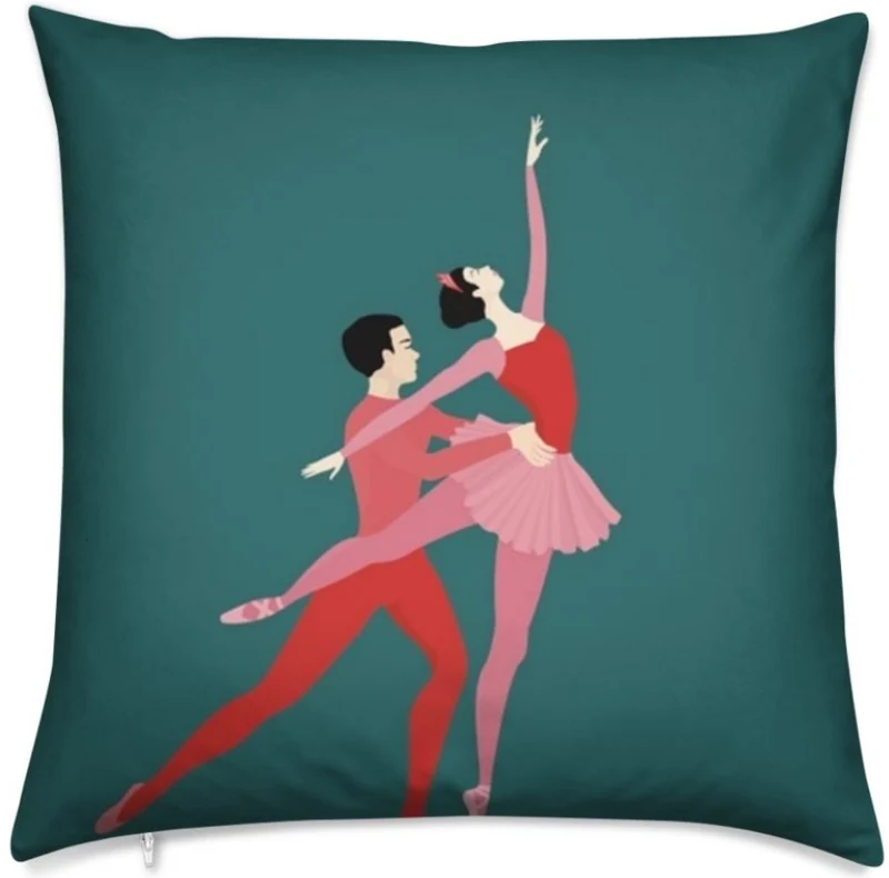 Tissu au mètre motif couple danseuse danseur étoile Ballerina stoff gardin