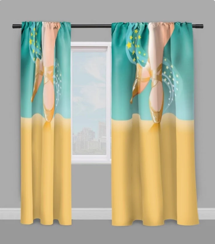 Motif tissu mètre danseuse rideau couette coussin chausson danse pointe Or satin