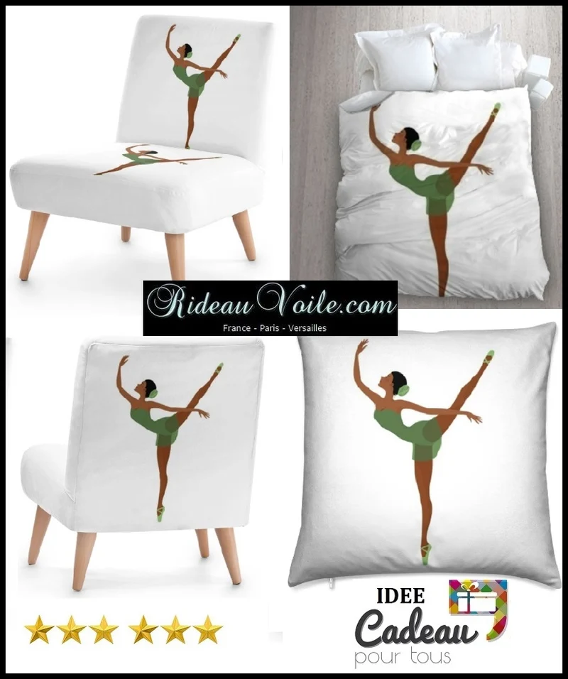 Tissu au mètre rideau couette motif danseuse étoile Ballet Tänzer bedruckter Stoff