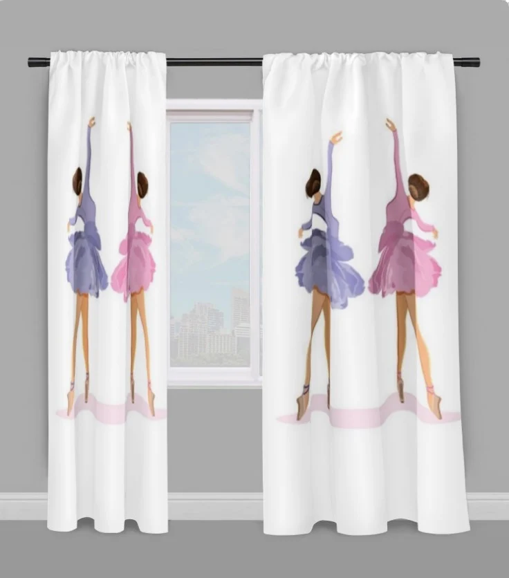 Motif tissu mètre imprimé danseuse parapluie de Cherbourg rideau couette coussin