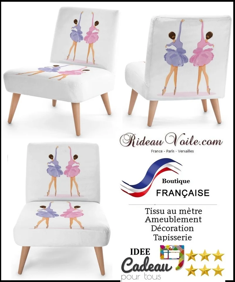 Motif tissu mètre imprimé danseuse parapluie de Cherbourg rideau couette coussin