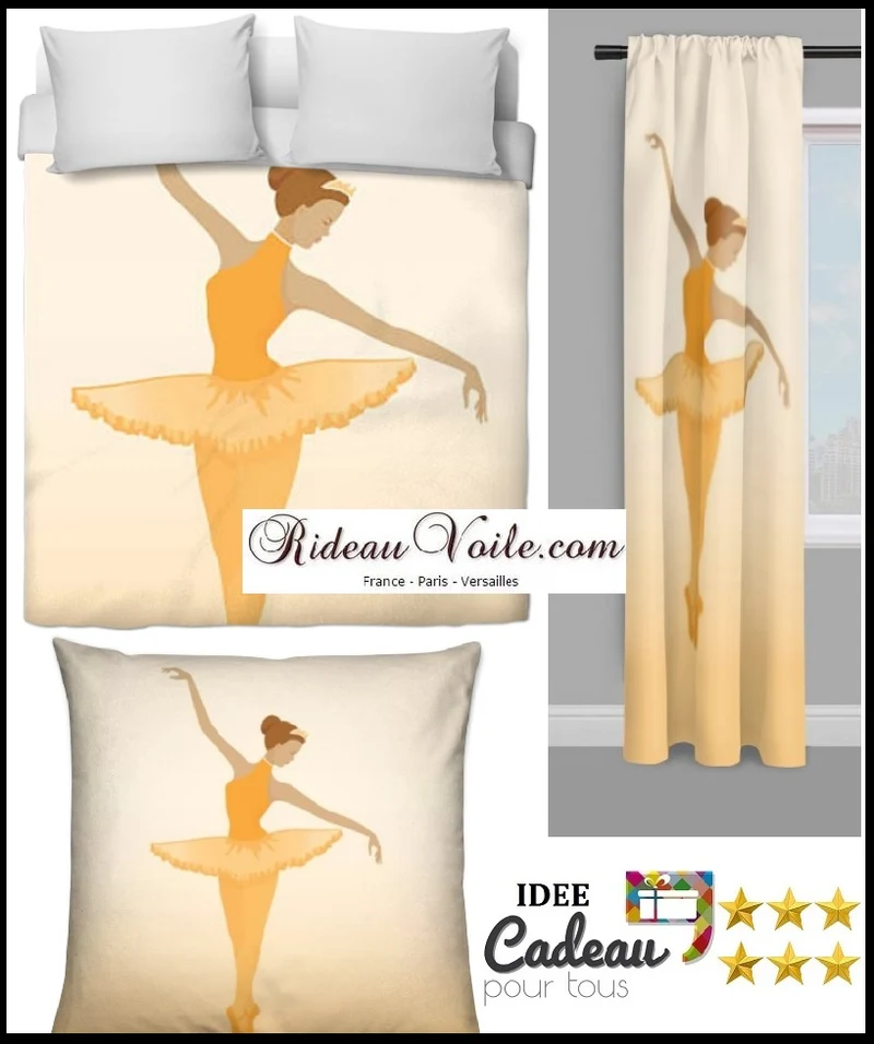 Tissu ameublement mètre imprimé danseuse étoile classique rideau couette voilage