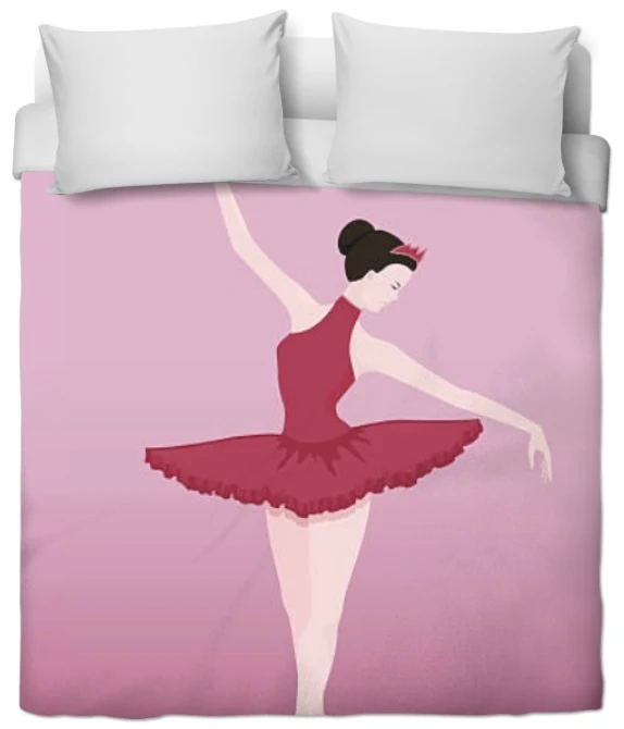 Motif tissu au mètre imprimé danseuse étoile classique rideau couette voilage rouge