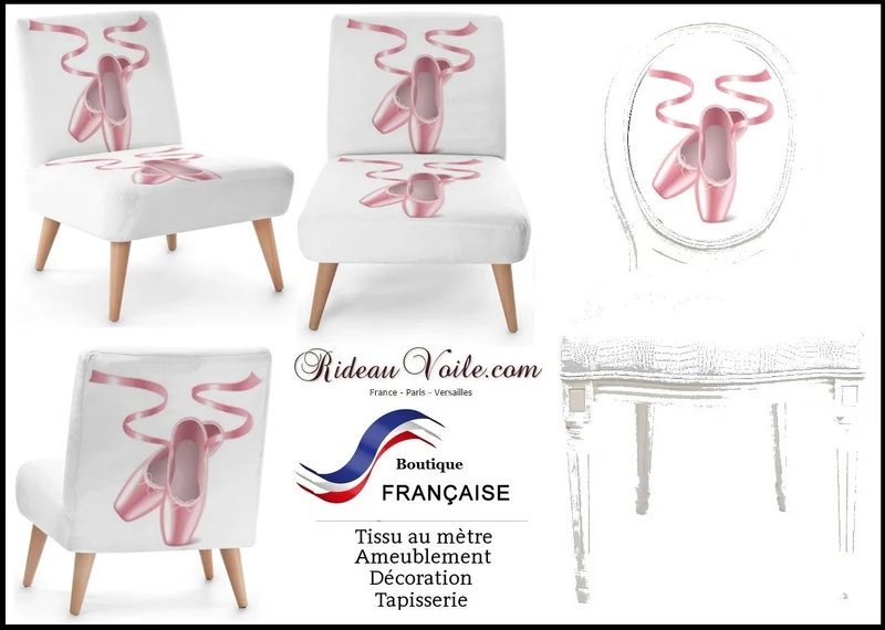 Boutique tissu mètre imprimé danseuse étoile Pointe chausson Ballerina tessuto