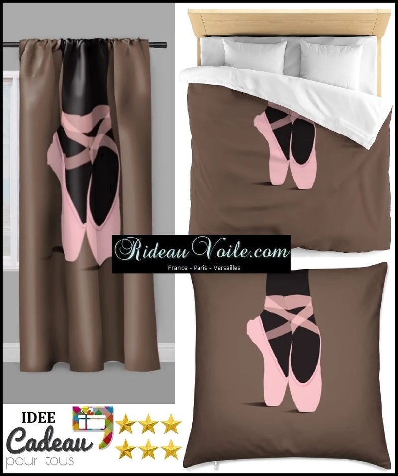 Motif tissu imprimé danseuse étoile classique ballet rideau coussin housse couette