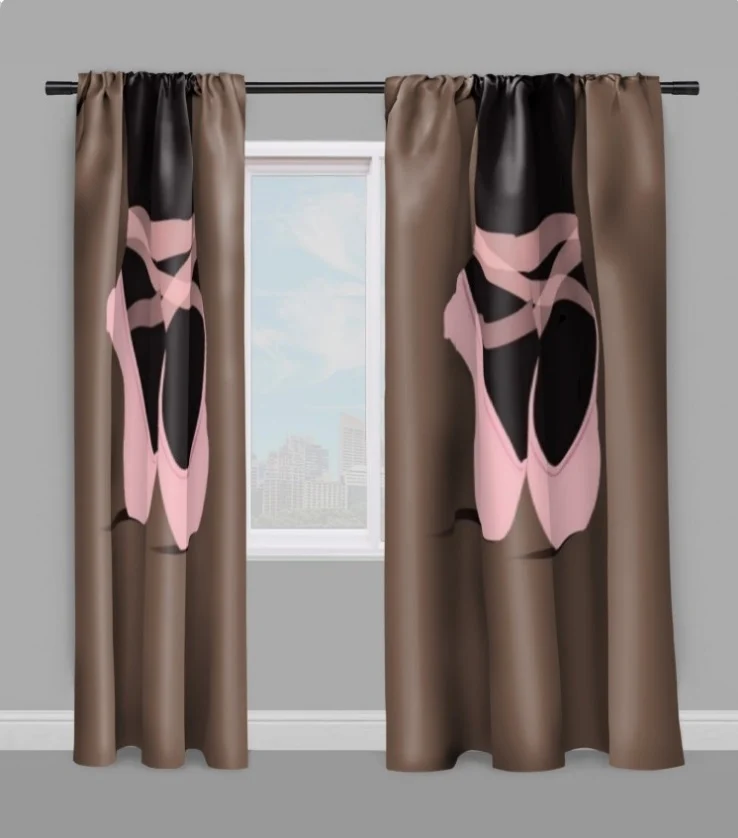 Motif tissu imprimé danseuse étoile classique ballet rideau coussin housse couette
