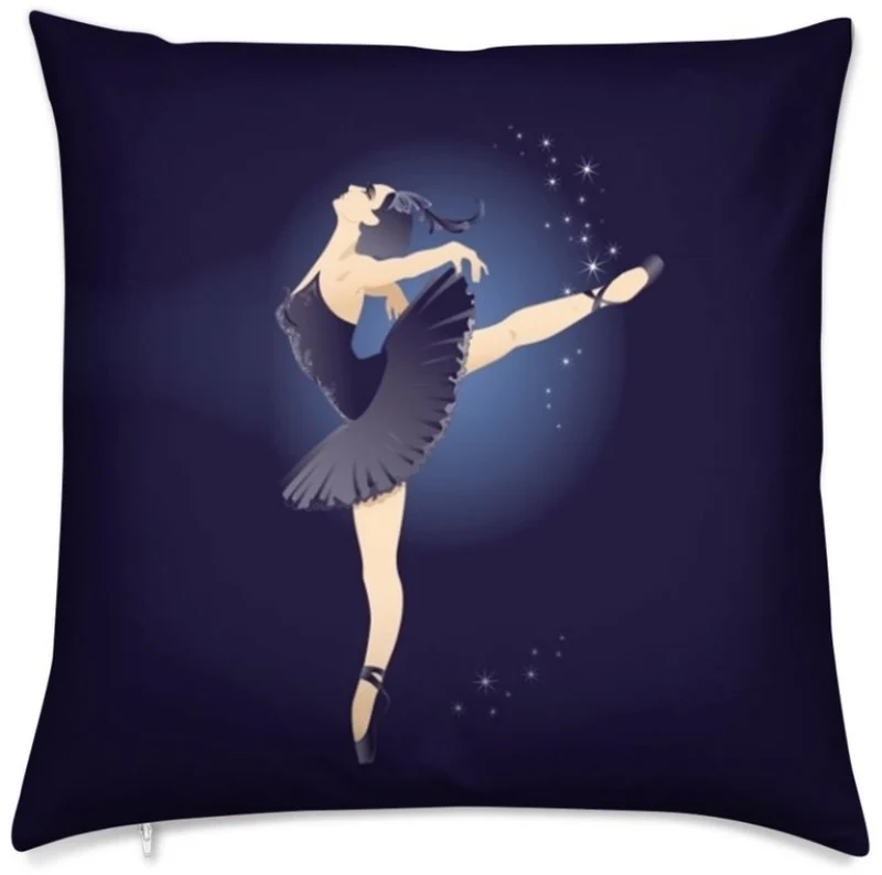 Tissu au mètre motif silhouette danseuse étoile rideau voilage couette Ballerina stoff