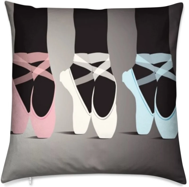 Tissu au mètre motif chaussons satin Pointe bleu rose blanc jambes Danseuse ballerine
