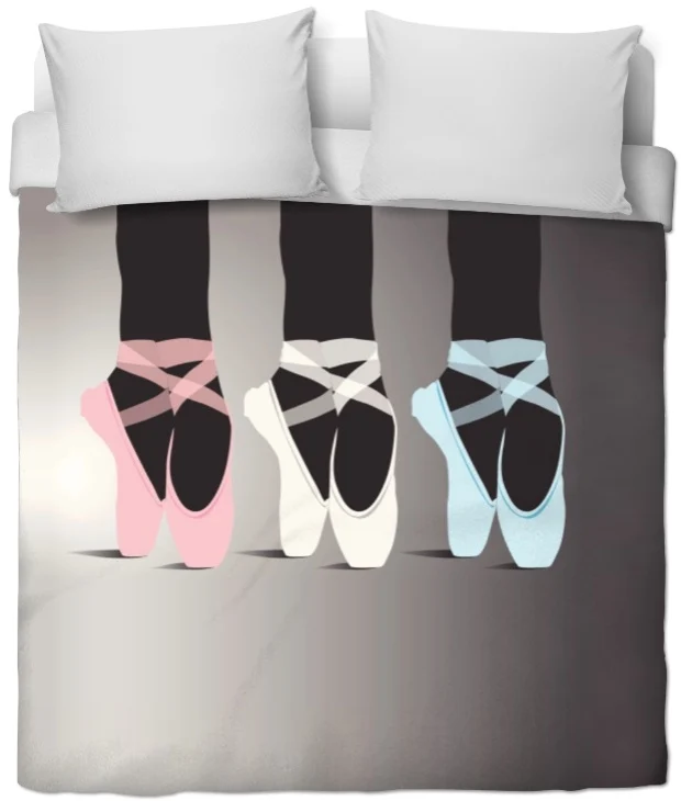 Tissu au mètre motif chaussons satin Pointe bleu rose blanc jambes Danseuse ballerine