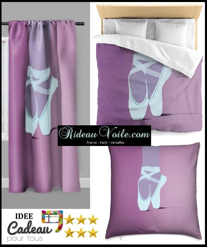 Tissu au mètre motif rideau Pointe Danseuse Ballerine Fabric ballerina pattern curtain
