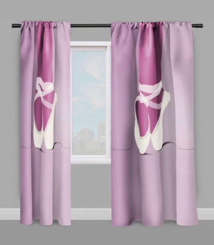 Tissu ameublement mètre motif Pointe Danseuse étoile Klassisk ballerina stof gardin