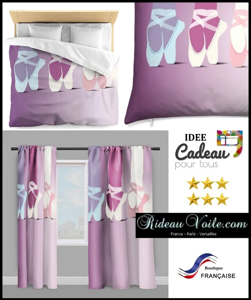 Tissu au mètre motif imprimé jambes chaussons satin pointe Danseuse Classique étoile