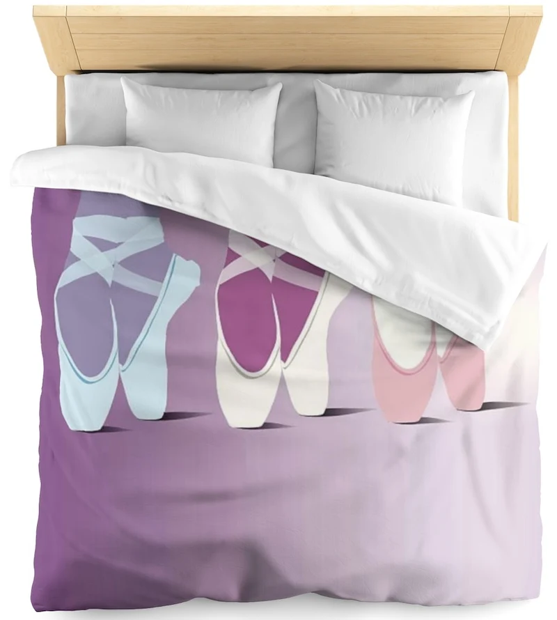 Tissu au mètre motif imprimé jambes chaussons satin pointe Danseuse Classique étoile