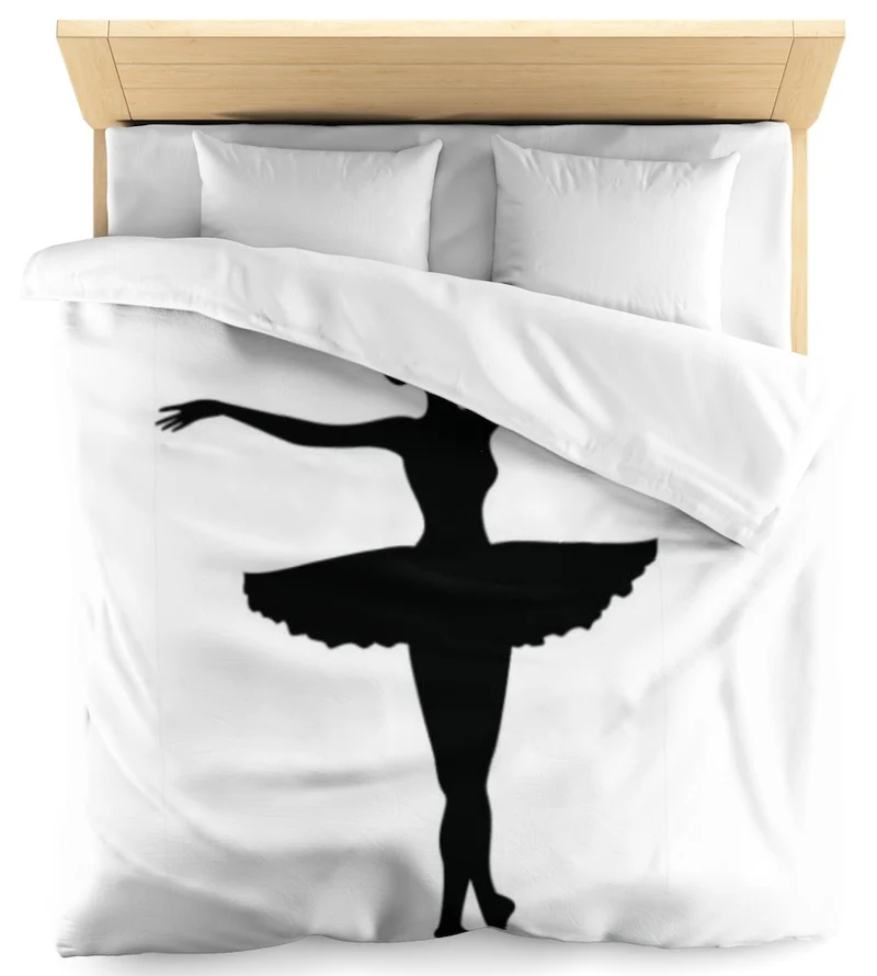 Tissu au mètre déco motif chambre Danseuse Classique étoile Ballet silhouette