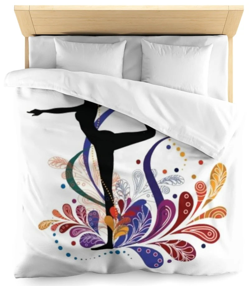 Tissu au mètre motif imprimé Danseuse L'Arc Debout Dandayamana-Dhanurasana