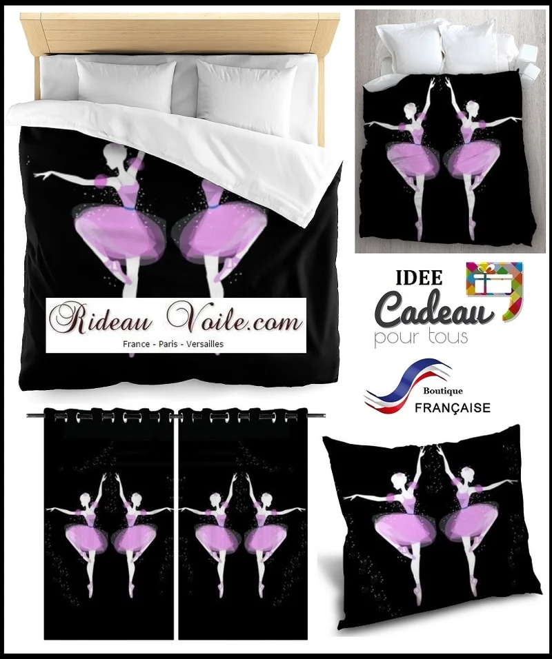 Tissu au mètre motif Danseuse Classique étoile imprimé rideau Tänzer bedruckter Stoff