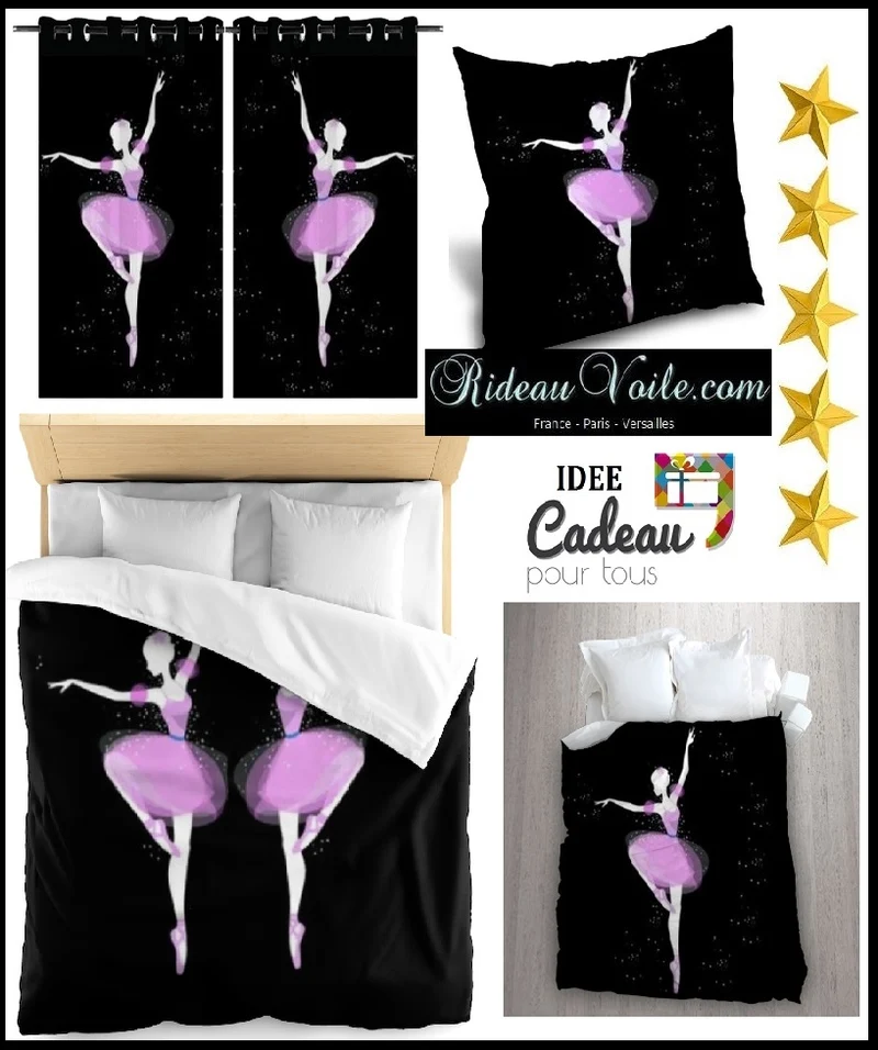 Tissu au mètre motif Danseuse Opéra Classique étoile Ballet rideau coussin couette