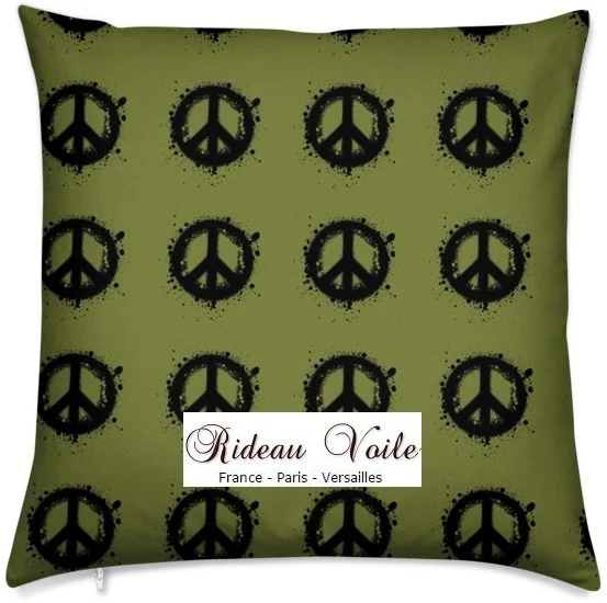 Tissu au mètre motif tag Graffiti vert kaki ado jeune rideau coussin couette