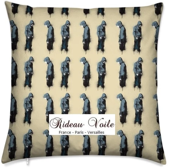 Tissu au mètre motif ado Graffiti Street Art rideau coussin couette