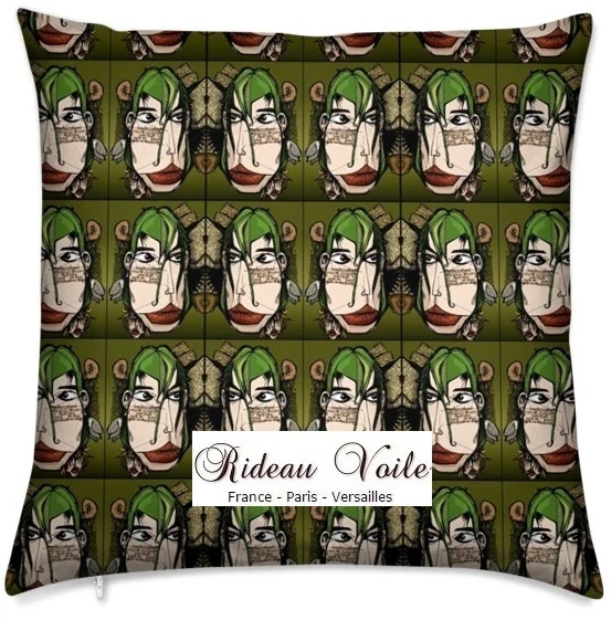 Tissu ameublement mètre motif ado fille Face Graffiti Pop Art rideau décoration couette