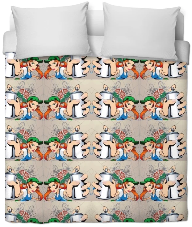 Tissu au mètre motif ado design Graffiti Street Art rideau coussin couette