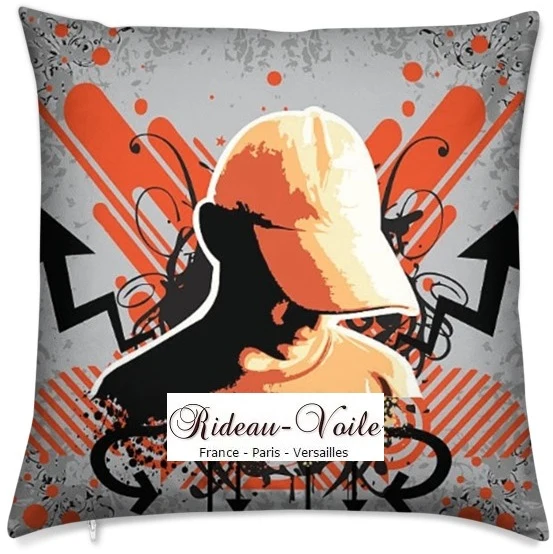 Tissu au mètre motif ado jeune design Graffiti Street Art rideau coussin couette voilage