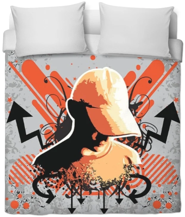 Tissu au mètre motif ado jeune design Graffiti Street Art rideau coussin couette voilage