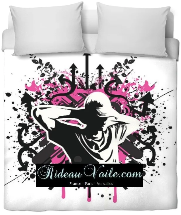Tissu éditeur d'ameublement Graffiti Street Art au mètre rideau coussin couette