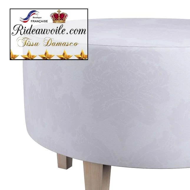 Tissu ameublement blanc mètre Empire Baroque designer rideau