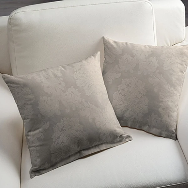 Editeur tissu jacquard Damasco ameublement mètre Baroque rideau gris argent