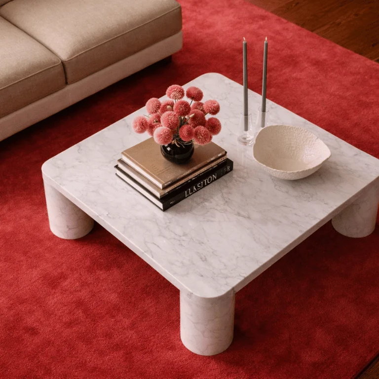 Tapis 100% laine Nouvelle-Zélande • Rouge piment