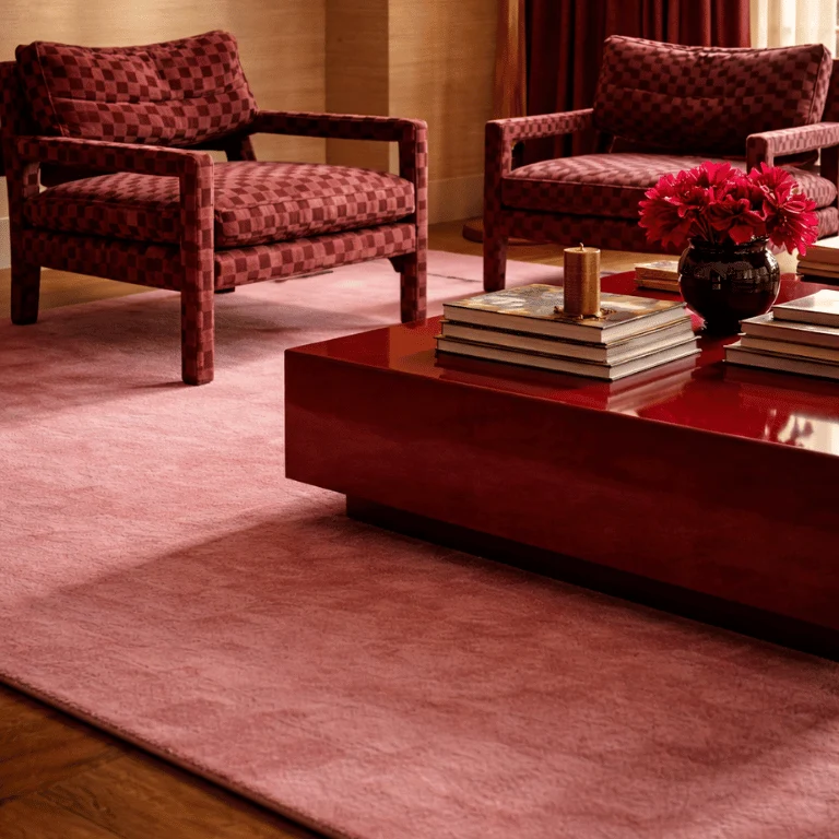 Tapis 100% laine Nouvelle-Zélande • Rose pâle