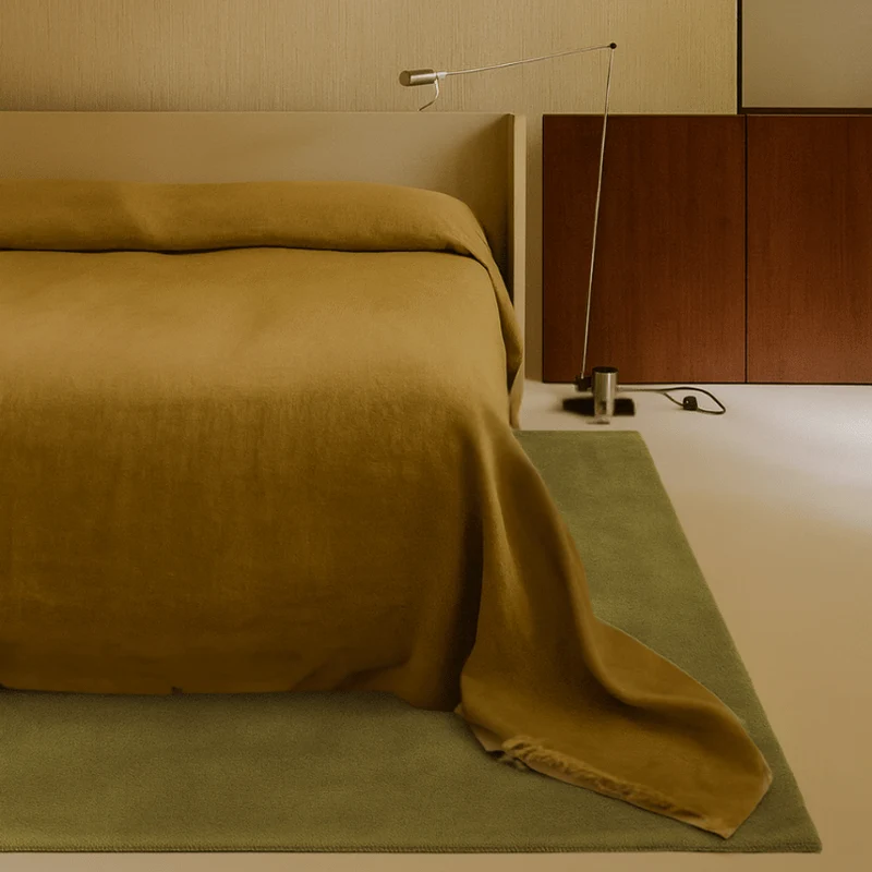 Tapis 100% laine Nouvelle-Zélande sur-mesure • Amande