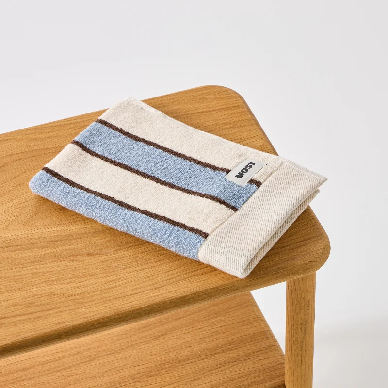Serviette de bain • Rayures bleues