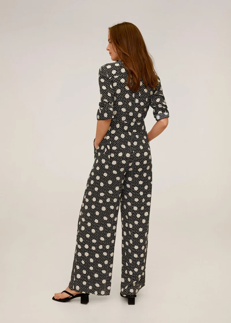 Jumpsuit met bolletjes print
