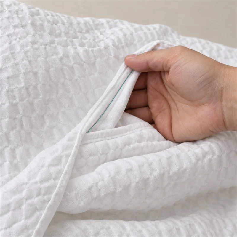 Lot de 6 housses de couette gaufrées sans repassage 200 TC - Zen