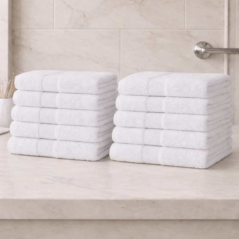 Lot de 12 serviettes de bain 600 g/m² – Gamme Élégance