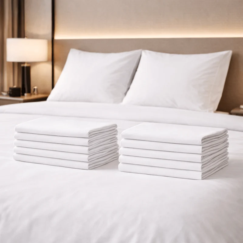 Lot de 12 taies d’oreiller Percale coton - Fresh Satin 400 TC