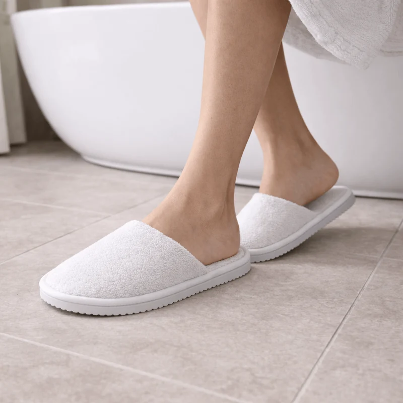 Chaussons de Bain Éponge - Gamme Élégance