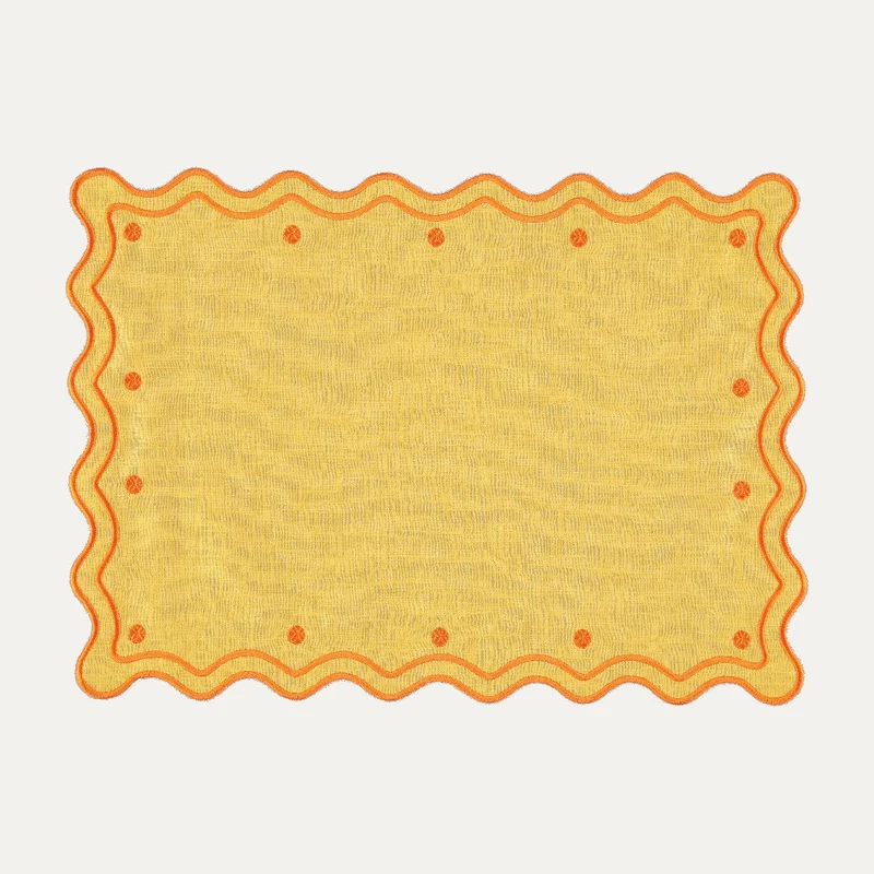 Set et serviette de table Obidos - jaune et Orange