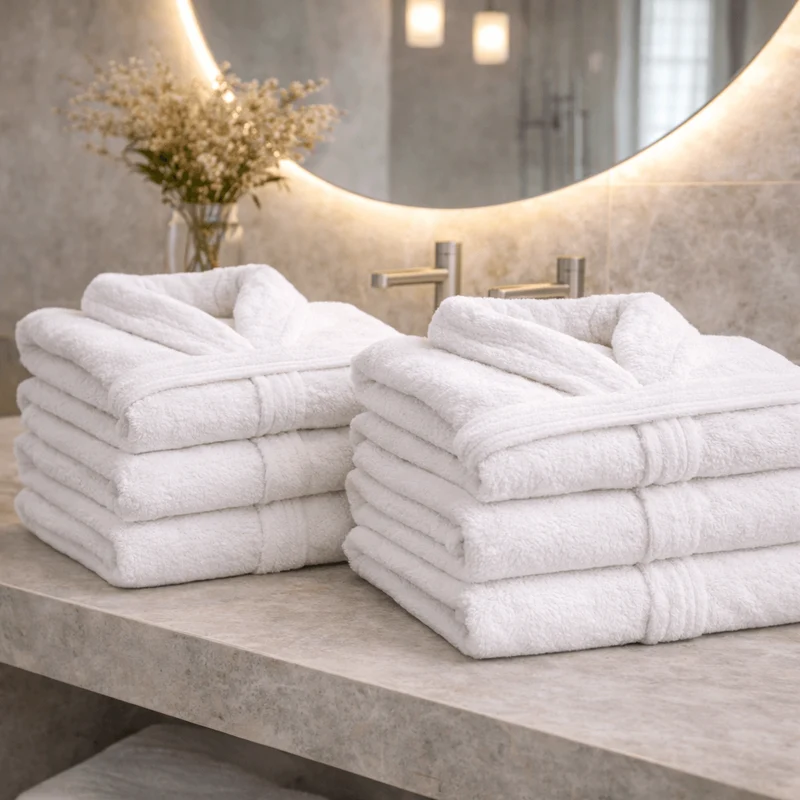 Lot de 6 peignoirs coton 450 g/m² - Gamme Elegance